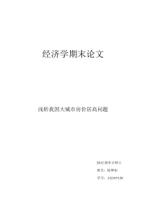 关于大城市房地产市场的问题及分析