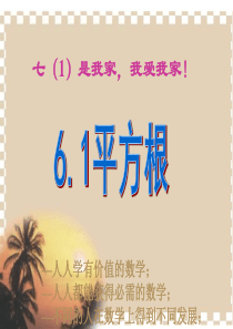 沪科版七年级数学下6.1《平方根》课件