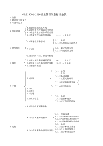 T19001-2016质量管理体系标准条款