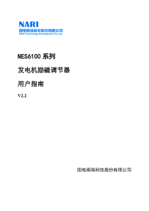 NES6100励磁调节器用户指南V2.2