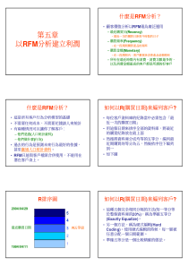 行业 - 零售行业 - 信息化 - 以RFM分析建立利润