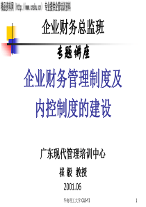 企业财务管理制度及内控制度的建设PPT