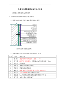 外墙XPS板保温系统施工工艺方案