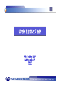 电解电容-三和电机培训资料