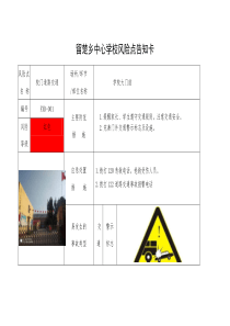 留楚乡中心学校风险点告知卡