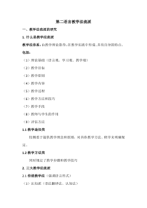 汉语国际教育概论之第二语言教学法流派--北语听课整理-完整