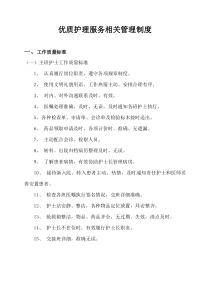 优质护理服务相关管理制度（DOC31页）