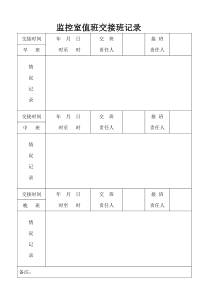 监控室值班交接班记录doc