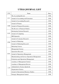UTD-24种期刊列表