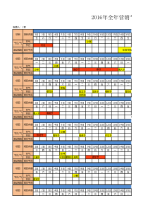 2016年全年节气节日淘宝营销节点表