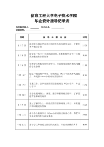 毕业设计指导记录表