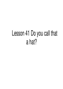 Lesson-41Do-you-call-that-a-hat