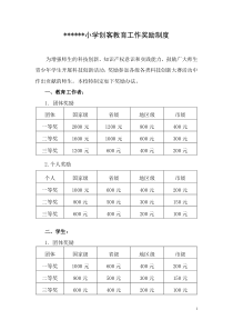 小学创客教育工作奖励制度