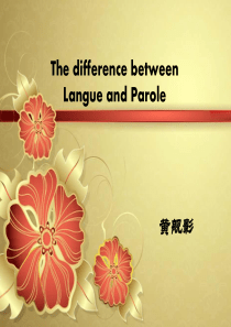 Saussure‘s-distinction-of-langue-and-parole