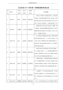 家园联系登记表