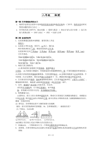 初中物理基础知识点整理