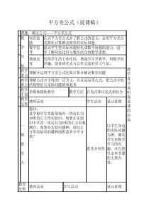 平方差公式(说课稿)