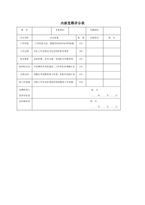 内部竞聘评分表