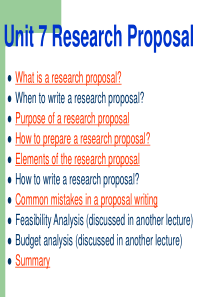 学术英语写作Unit-7-Research-Proposal