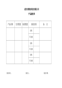 产品验收单(通用)