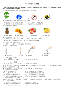 2018年广东省初中学业水平考试(化学)