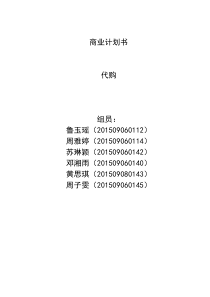 代购-商业企划书