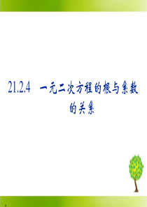 《一元二次方程的根与系数的关系》参考课件