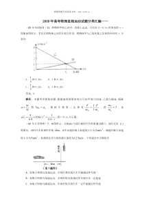 2009年高考物理直线运动试题分类汇编