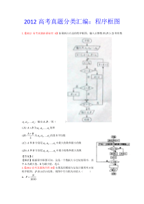 2012年高考真题汇编理科数学解析版15程序框图高中数学练习试题