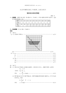 2013北京朝阳区高三二模物理试题答案