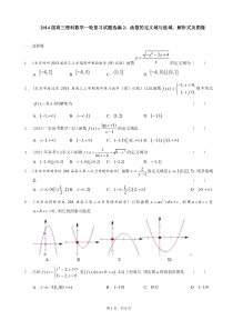 2014届高三理科数学一轮复习试题选编2函数的定义域与值域解析式及图像学生版高中数学练习试