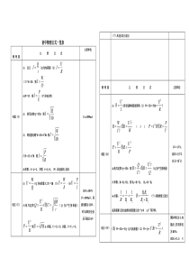 初中物理电学公式总结及详解