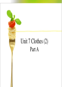 闽教版小学英语三年级下册Unit-7-Clothes(2)-Part-A