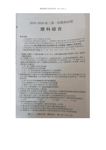 2020届黑龙江省绥化二中高三生物一模试题