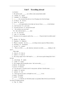 人教新课标高中英语选修七Unit5Travellingabroad同步练习含解析