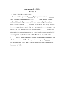 人教版高中英语必修二全套随堂练Unit3Reading课文语法填空