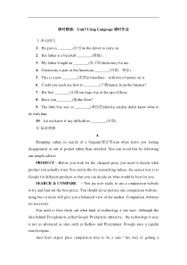 人教版高中英语必修二全套随堂练课时精练Unit3UsingLanguage课时作业