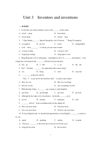 单元规范训练BOOK8Unit3Inventorsandinventions新人教版