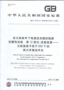 在火焰条件下电缆或光缆的线路完整性试验第12部分：试验装置