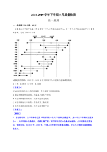 安徽省20182019学年定远县民族中学下学期5月质量检测高一地理试卷