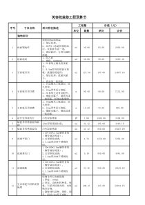 美容院装修预算单-0608