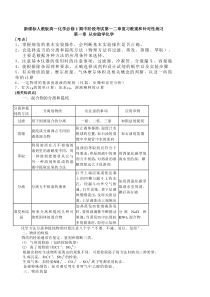 新课标人教版高一化学必修1期中阶段考试第一二章复习