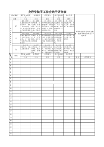 社团面试评分表