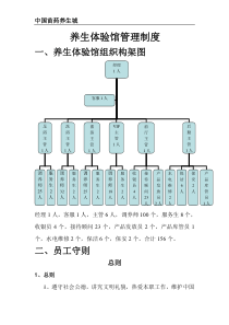 养生体验馆管理制度（DOC39页）