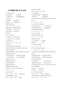 高一生物上学期练习题绪论第一章第二章