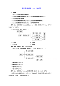 高中数学人教A版选修12课时跟踪检测十二结构图Word版含解析