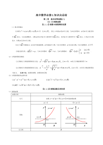 高中数学必修1知识点总结第二章基本初等函数