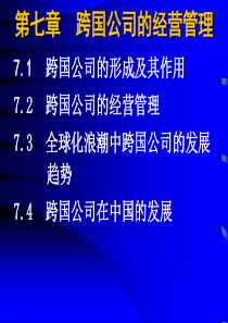 跨国公司的经营管理（PPT 34页）