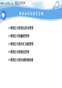 跨国公司的财务管理（PPT48页）