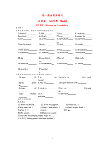 高中英语Unit5MusicWarmingupvocabulary新人教必修2